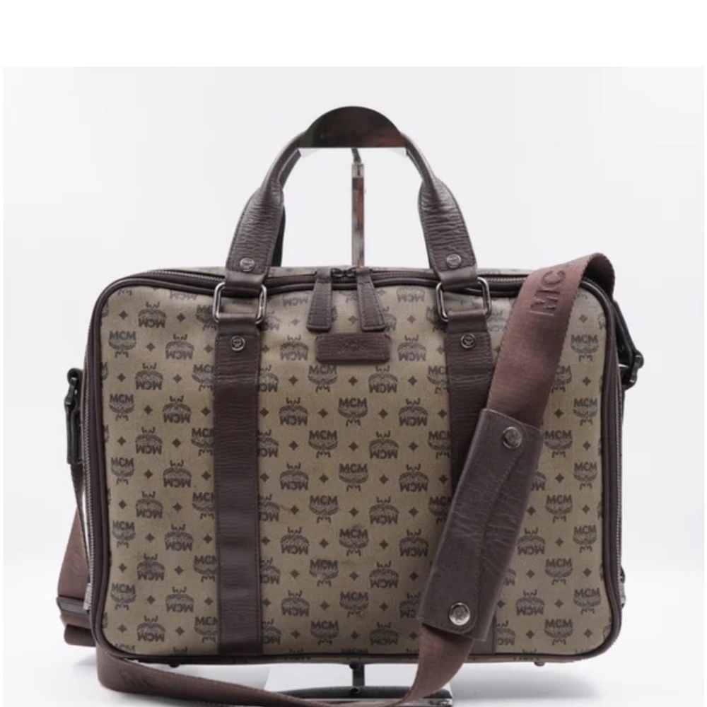 MCM Marble Visetos laptop/briefcase bag EUC!!!!!